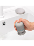 Brabantia soap dispensing dish brush in mid grey - British product