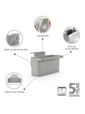 Brabantia SinkSide in-sink organiser in mid grey - British product