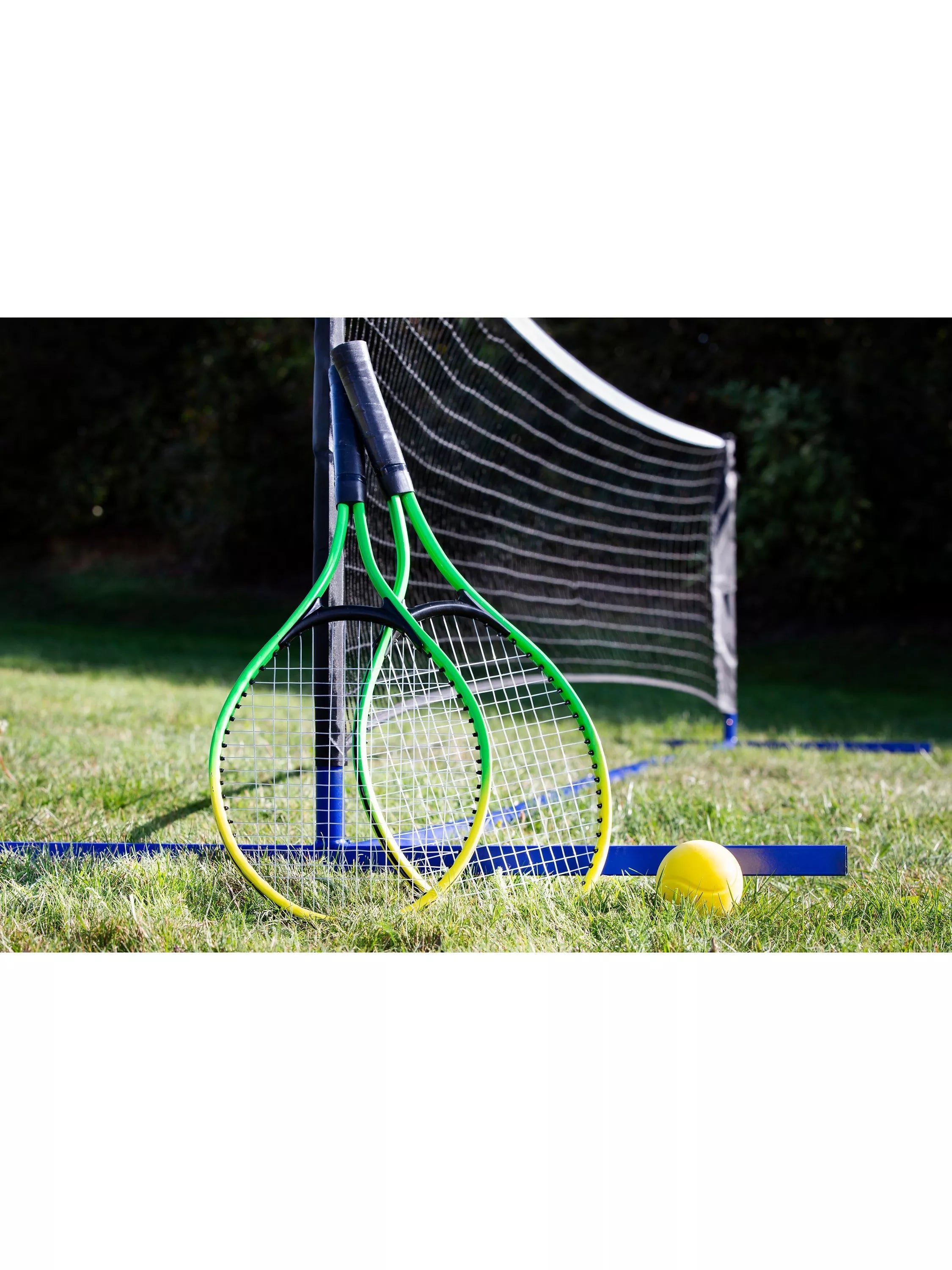 Sunsport Short Tennis Set with net and rackets, imported from the UK