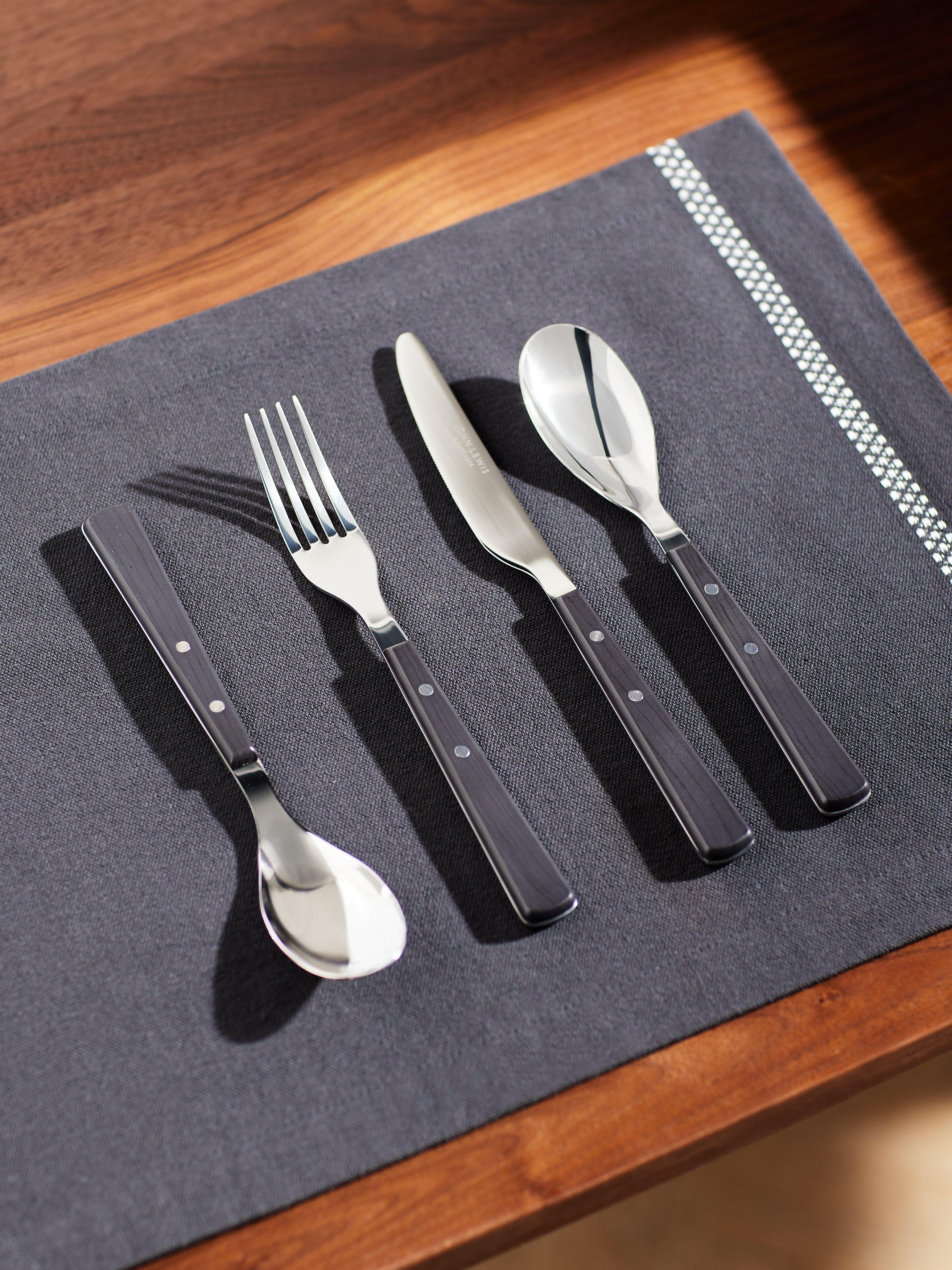John Lewis Bevel stainless steel cutlery set 18 piece, UK version