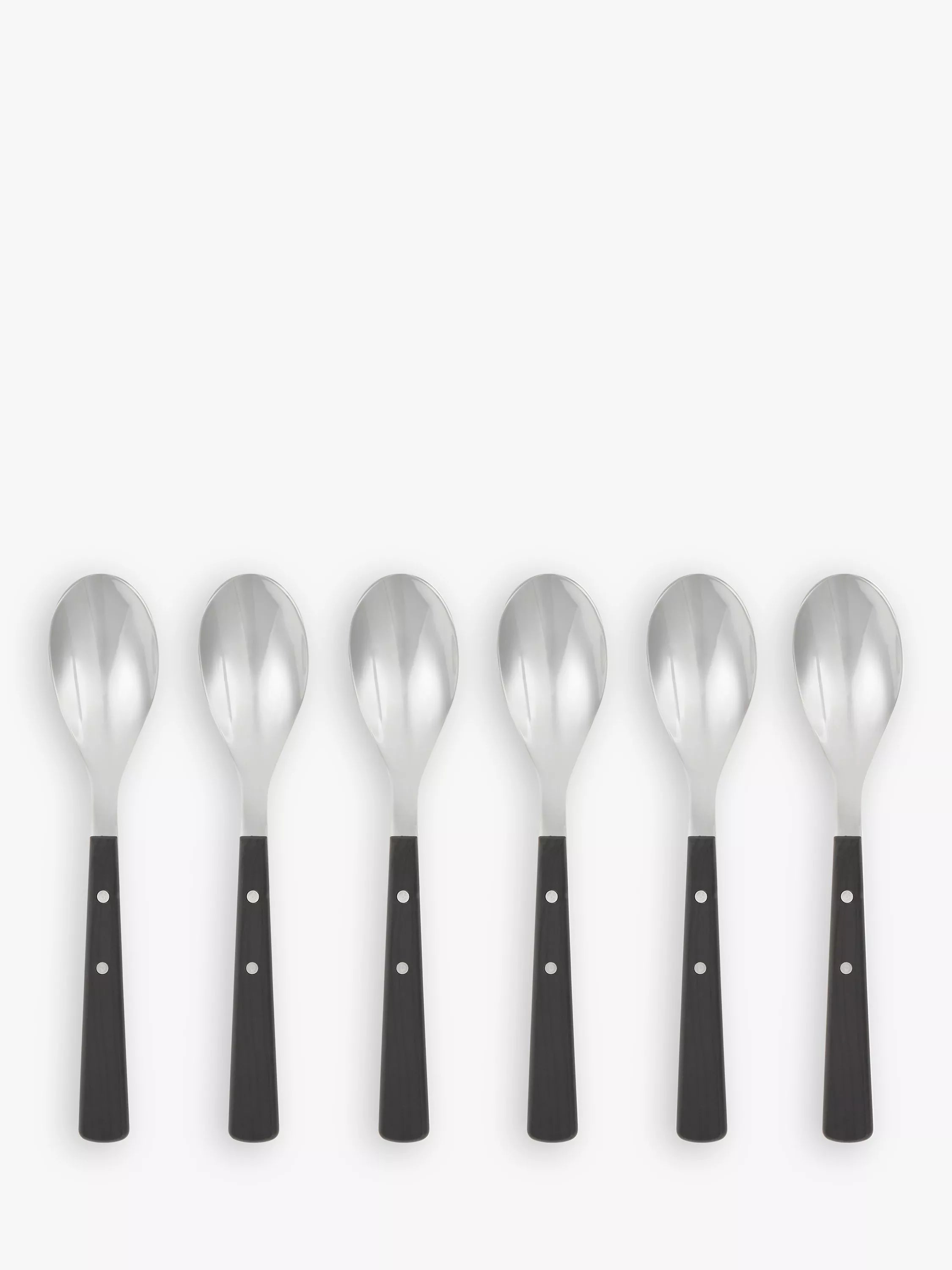 John Lewis Bevel stainless steel teaspoons set of 6, UK version