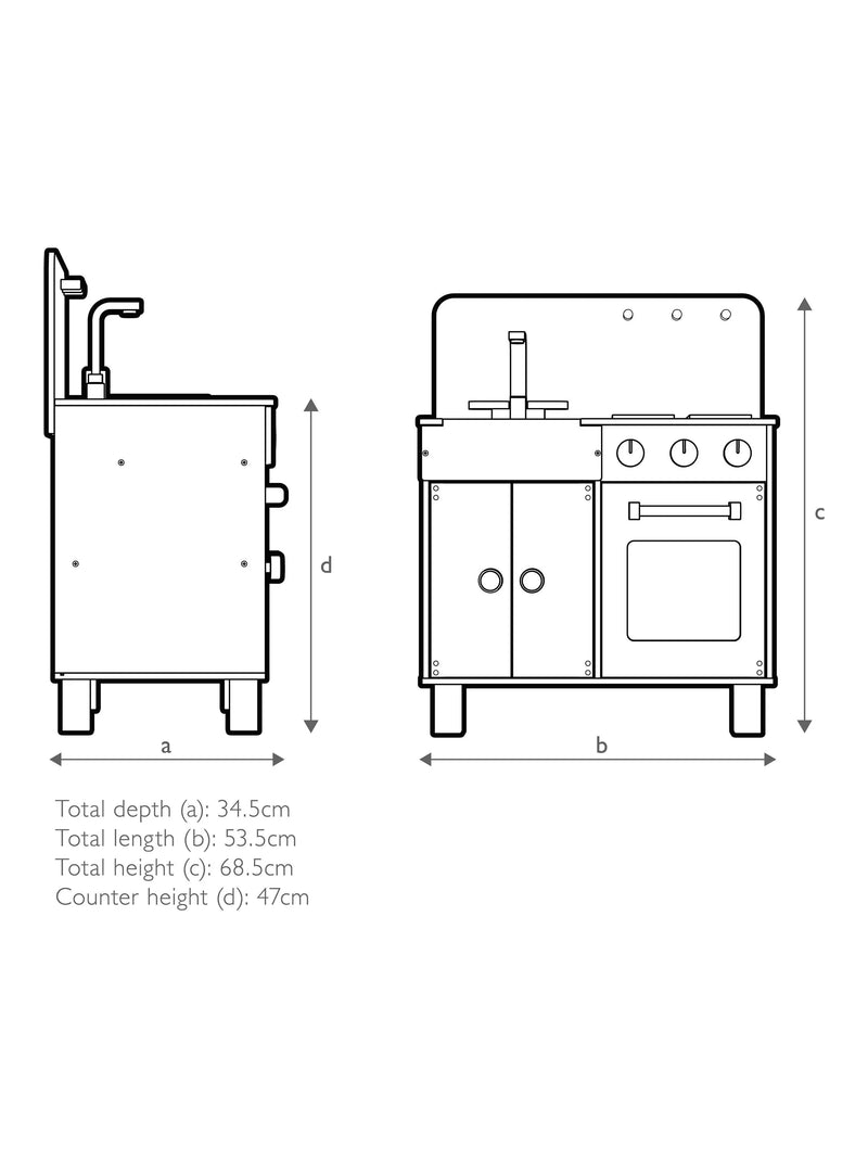 John Lewis modern wooden play kitchen - British product