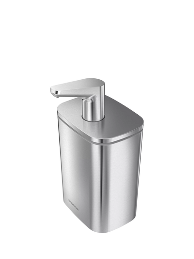 John Lewis Simplehuman Pulse Pump Soap Dispenser, Brushed Steel, 473ml- Buy online at McGrocer