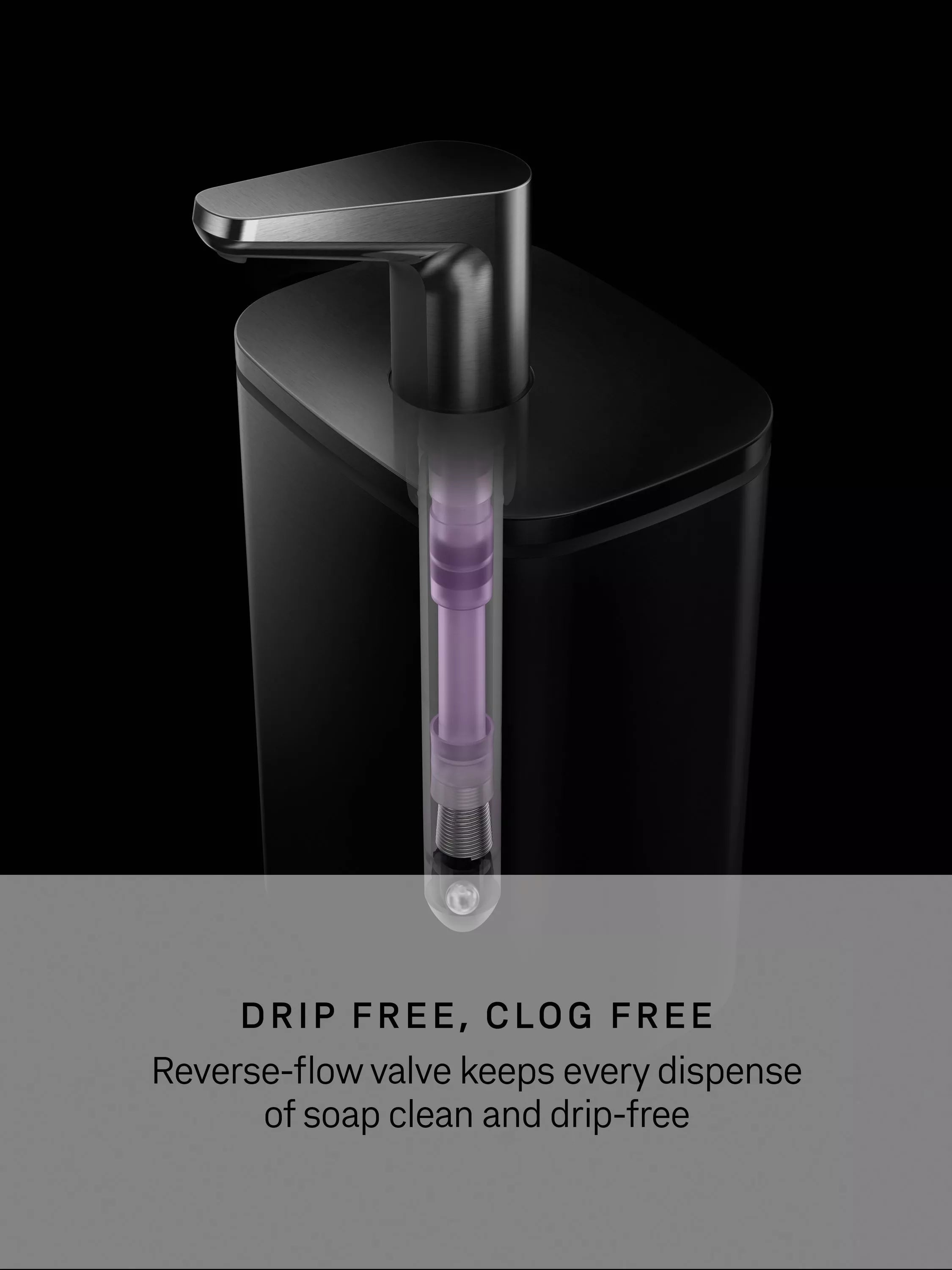 Simplehuman Pulse Pump Soap Dispenser Brushed Steel 473ml, imported from the UK
