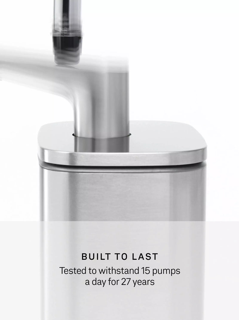 Simplehuman Pulse Pump Soap Dispenser Brushed Steel 473ml, imported from the UK