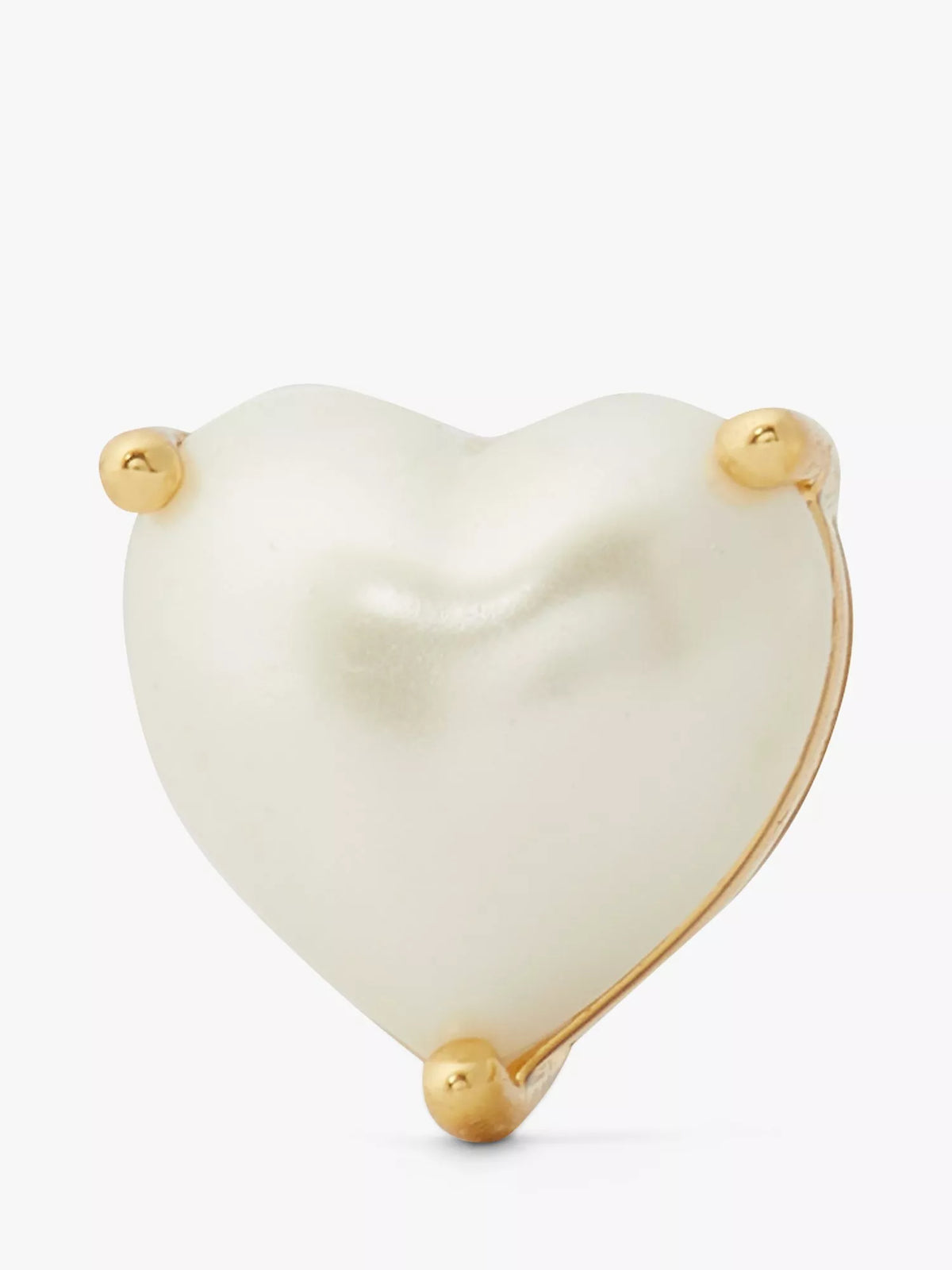 Kate Spade New York heart stud earrings gold white, UK version