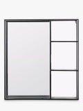 Gallery Direct Lombardy black wall mirror with shelves 65x60cm, imported from the UK