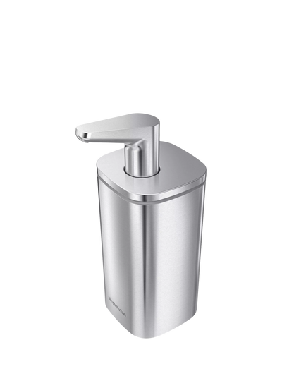John Lewis Simplehuman Pulse Pump Soap Dispenser, Brushed Steel, 295ml- Buy online at McGrocer