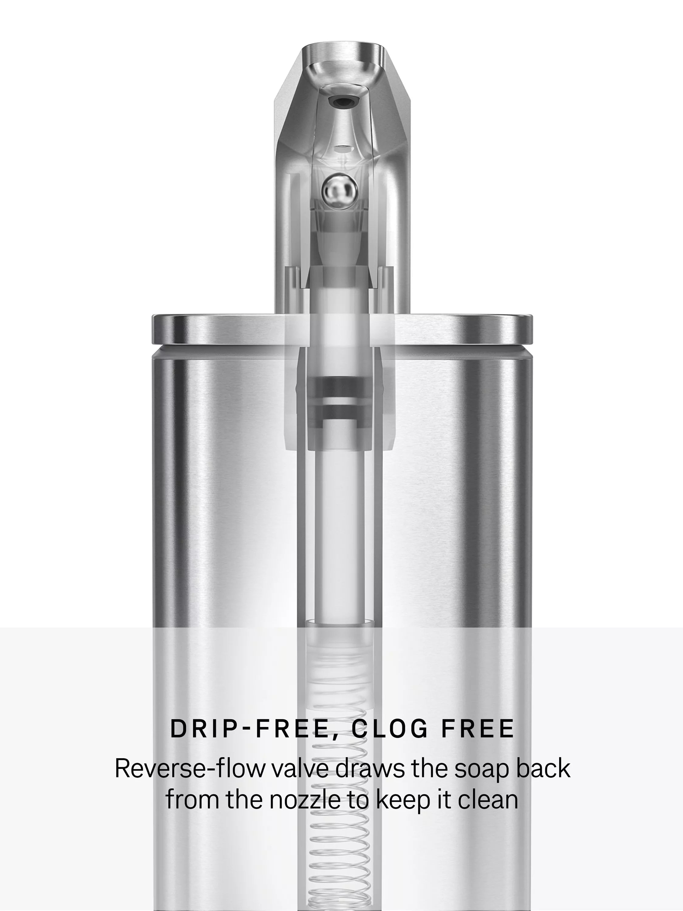 Simplehuman pulse pump soap dispenser brushed steel 295ml, imported from the UK
