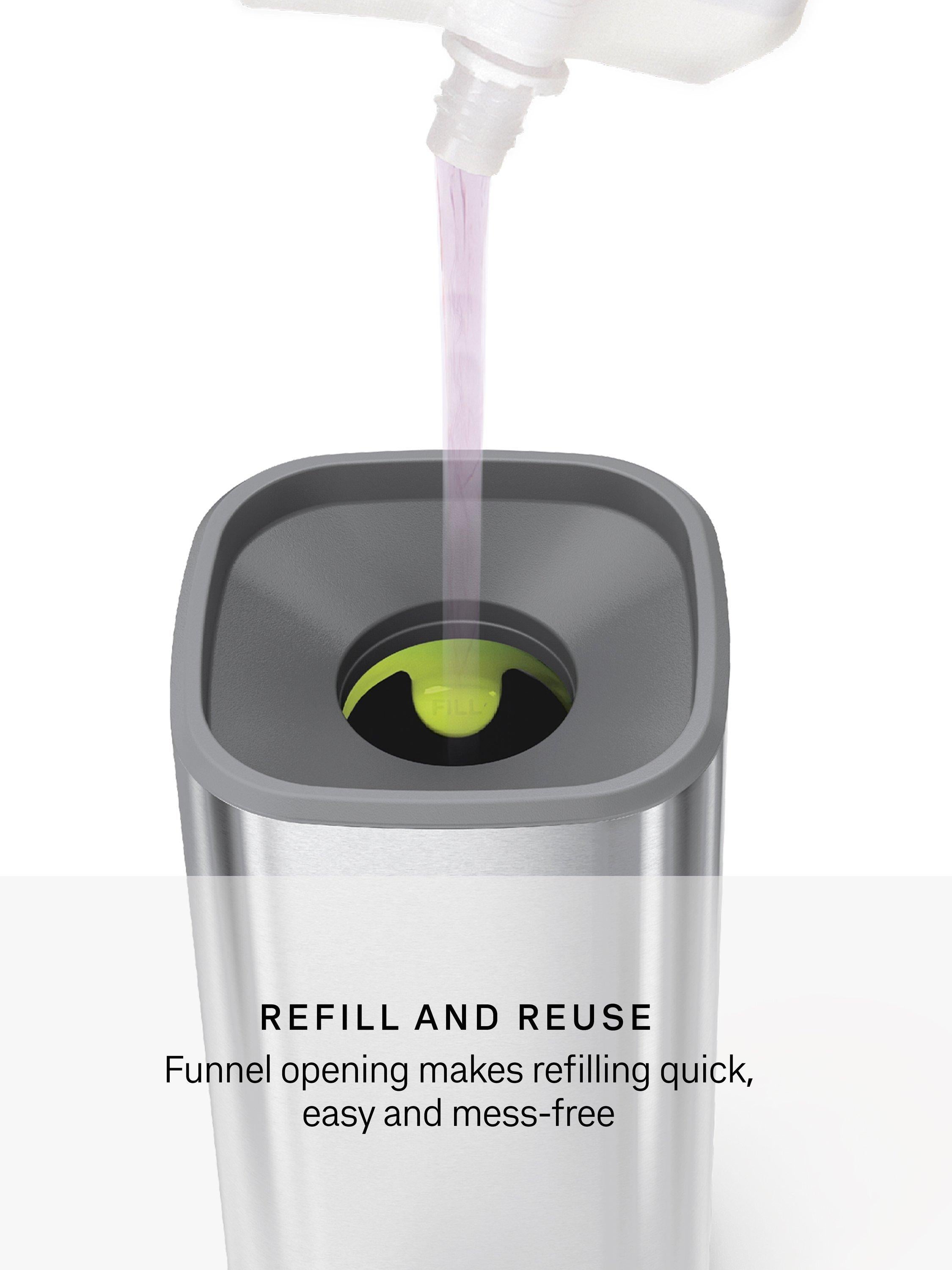 Simplehuman pulse pump soap dispenser brushed steel 295ml, imported from the UK