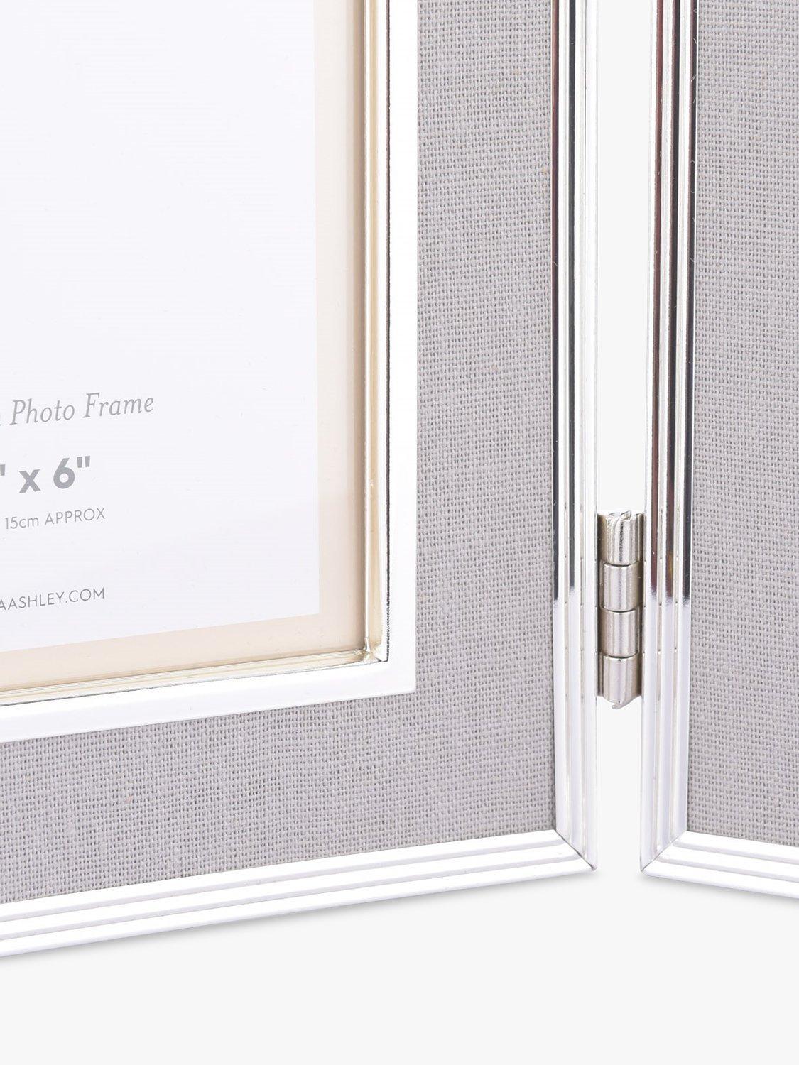 Laura Ashley Harrison linen double photo frame for 4x6 inch photos, UK version