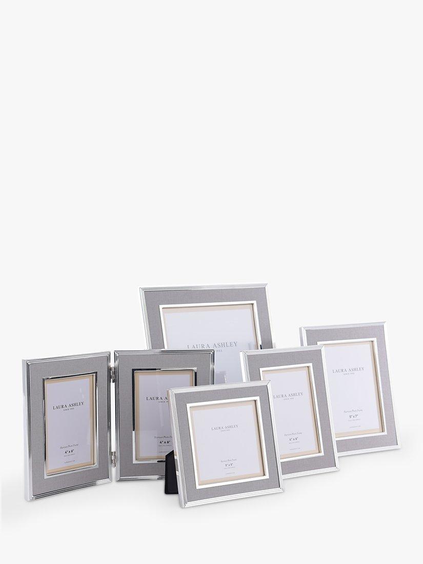 Laura Ashley Harrison linen double photo frame for 4x6 inch photos, UK version