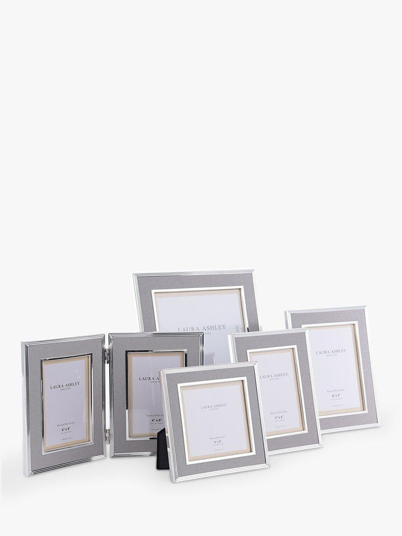 Laura Ashley Harrison linen double photo frame for 4x6 inch photos, UK version