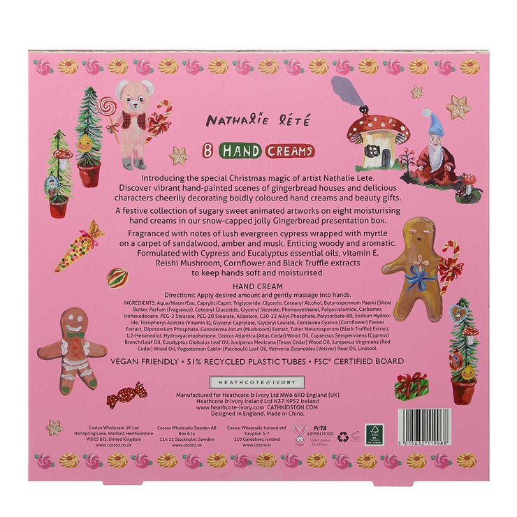 Nathalie Lete Hand Cream 8 x 30ml, imported from the UK
