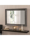 Yearn wood-effect rectangular wall mirror 74x102cm, UK version