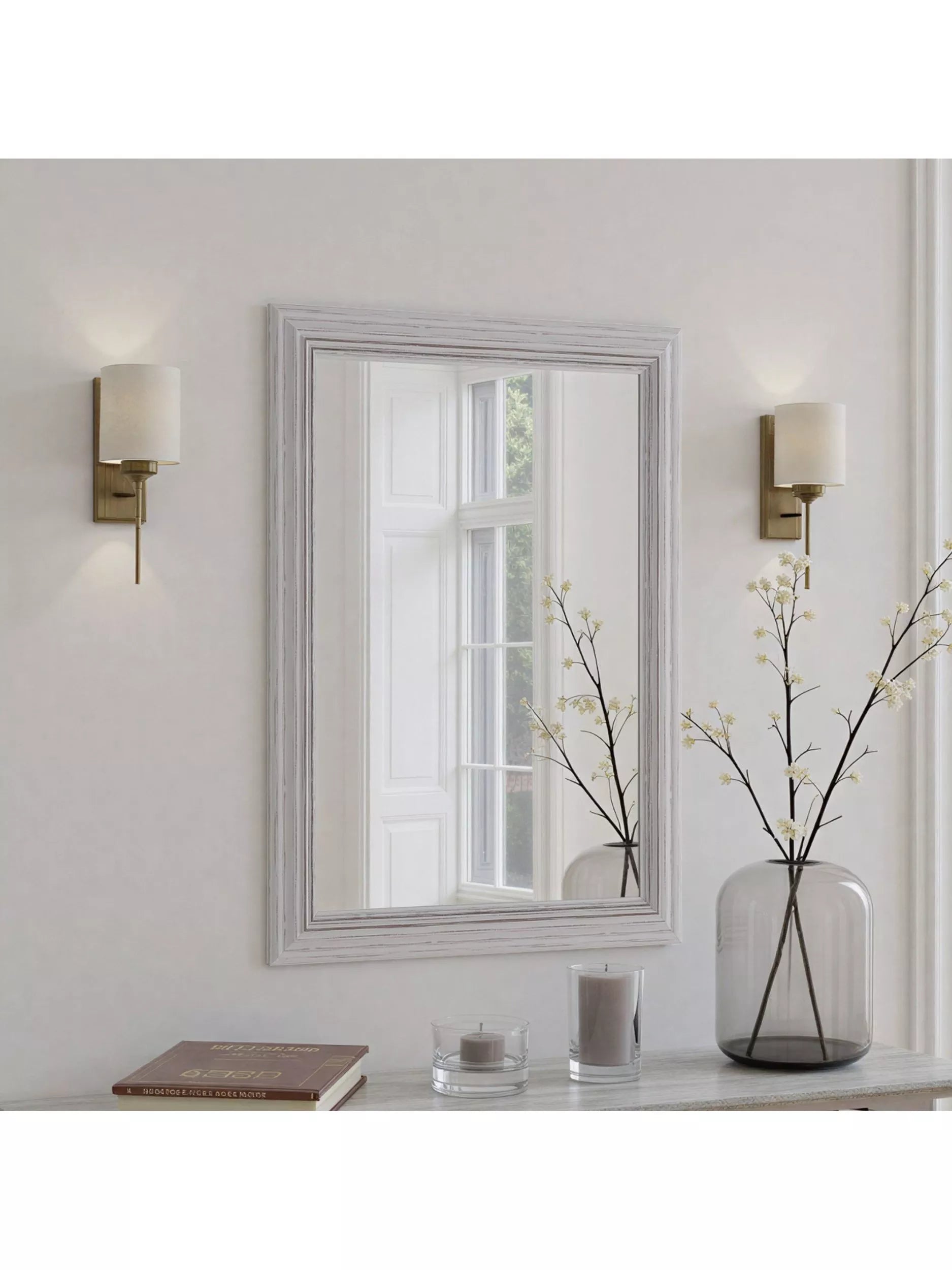 Yearn Contemporary Rectangular Wall Mirror, 74 x 102cm