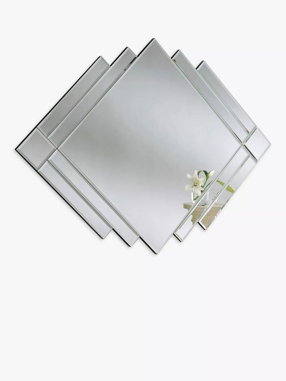 Yearn bevelled glass wall mirror black 86x119cm - British product