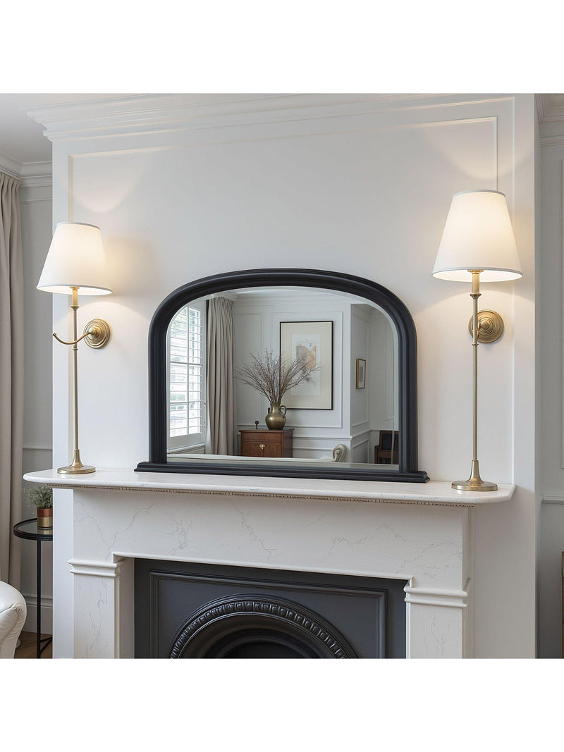 Yearn ribbed overmantel wall mirror 77x112cm (British brand)