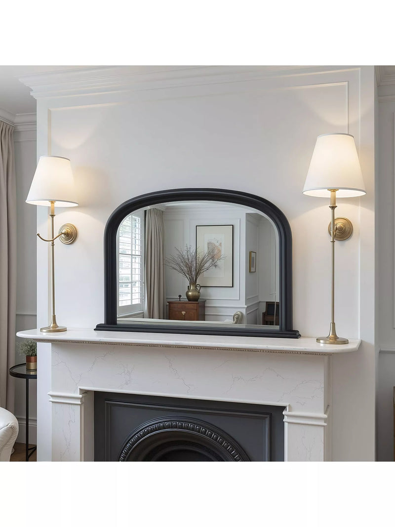 Yearn Ribbed Overmantel Wall Mirror, 77 x 112cm