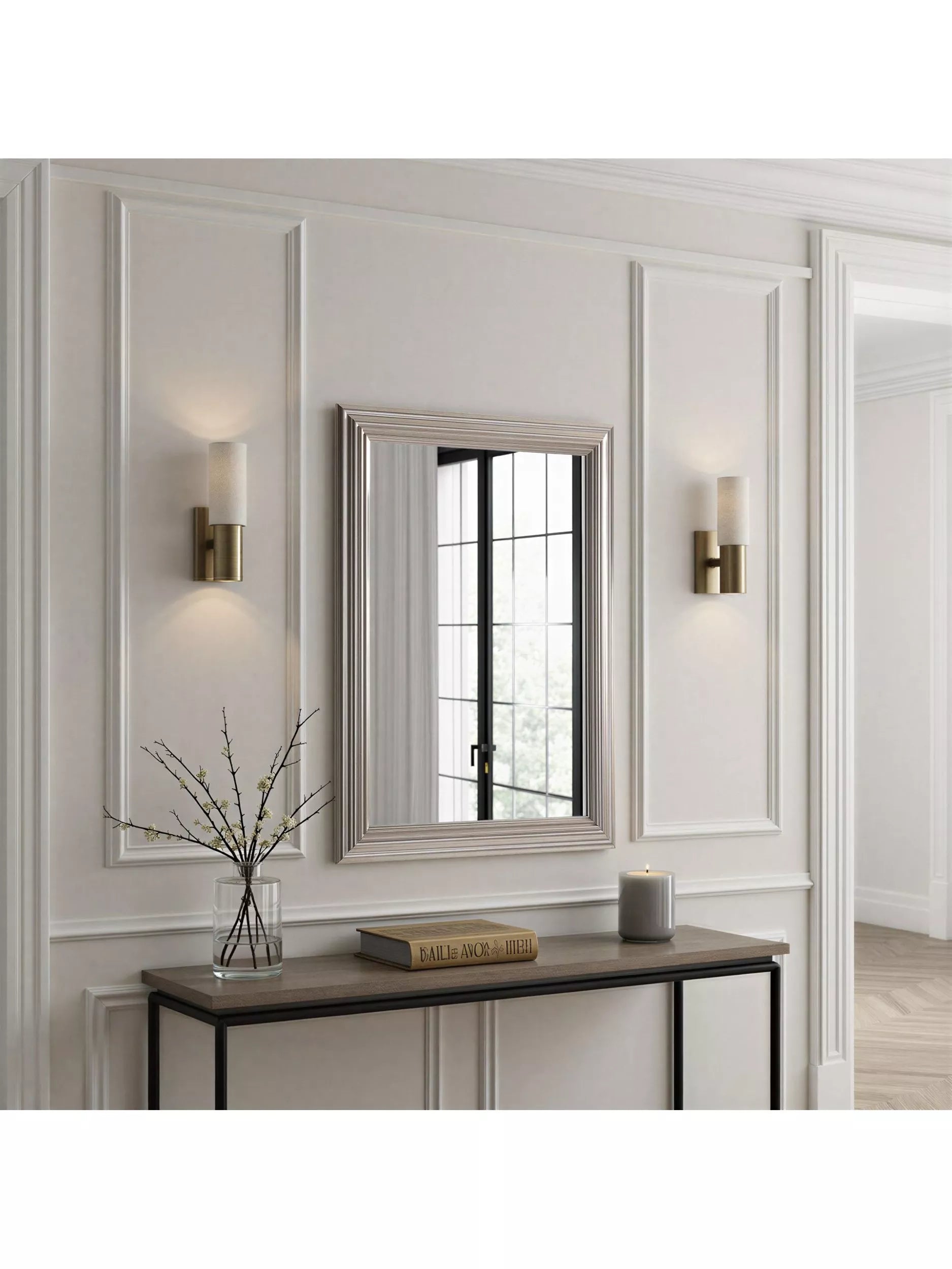Yearn Contemporary Rectangular Wall Mirror, 74 x 102cm