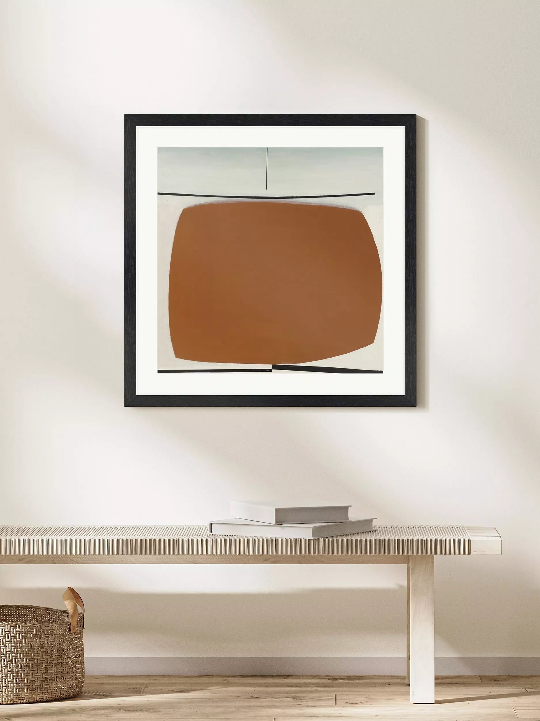Tate Yellow Abstract framed print by Victor Pasmore 62x62cm (British brand)