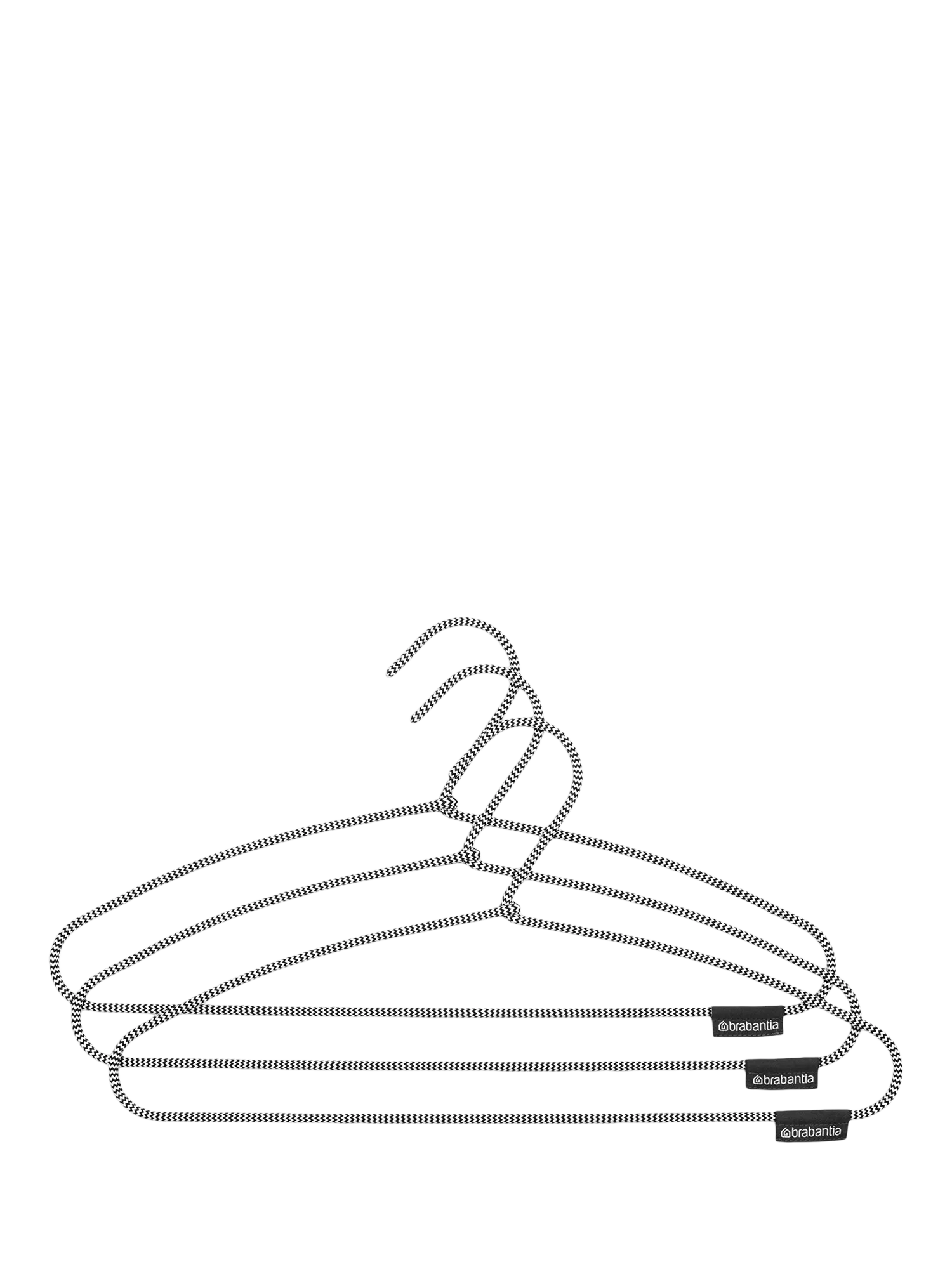 Brabantia clothes hangers Black/White set of 3 - British product