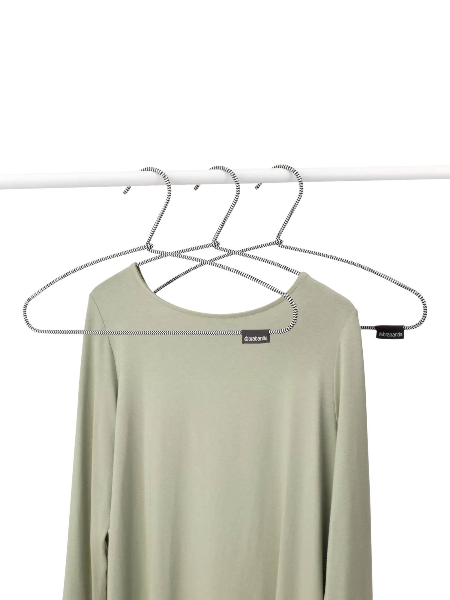 Brabantia clothes hangers Black/White set of 3 - British product