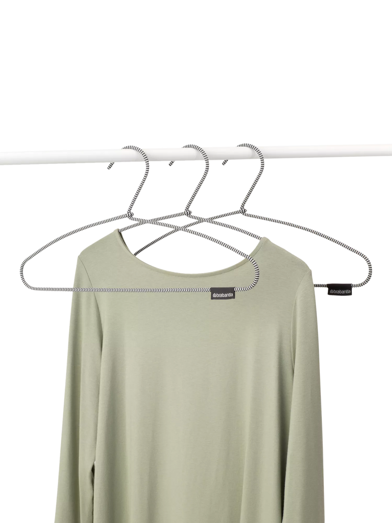 Brabantia clothes hangers Black/White set of 3 - British product