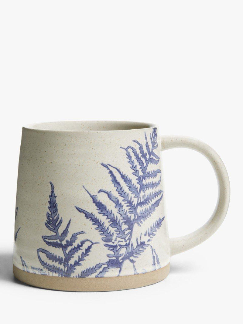 John Lewis Woodland Fern Mug 450ml Blue, imported from the UK