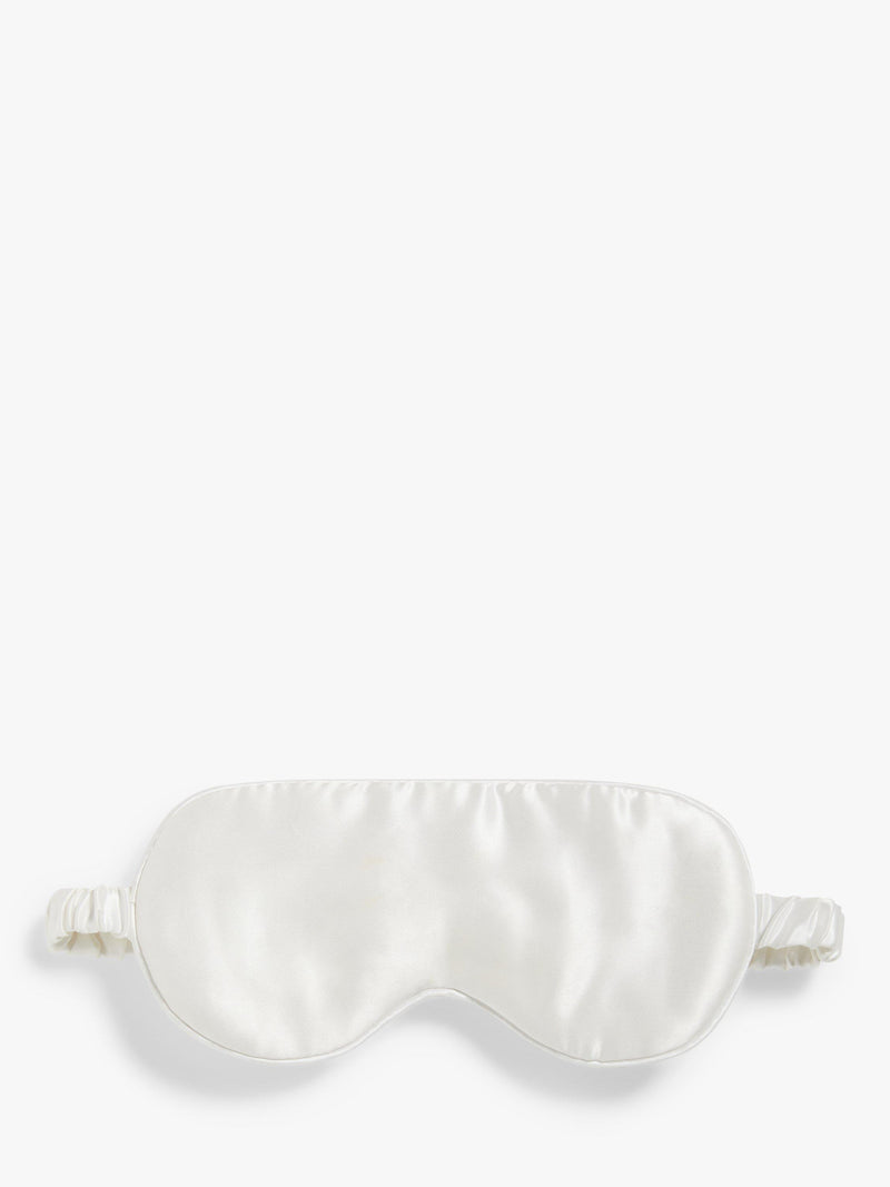 John Lewis silk eye mask white, UK version