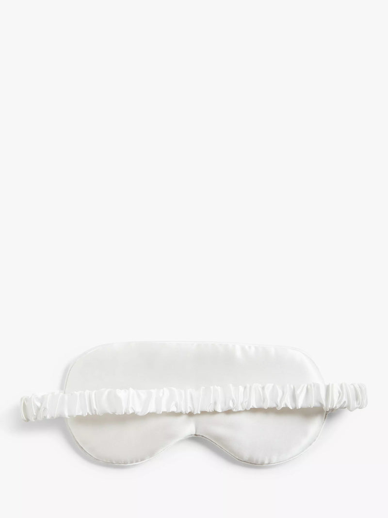 John Lewis silk eye mask white, UK version