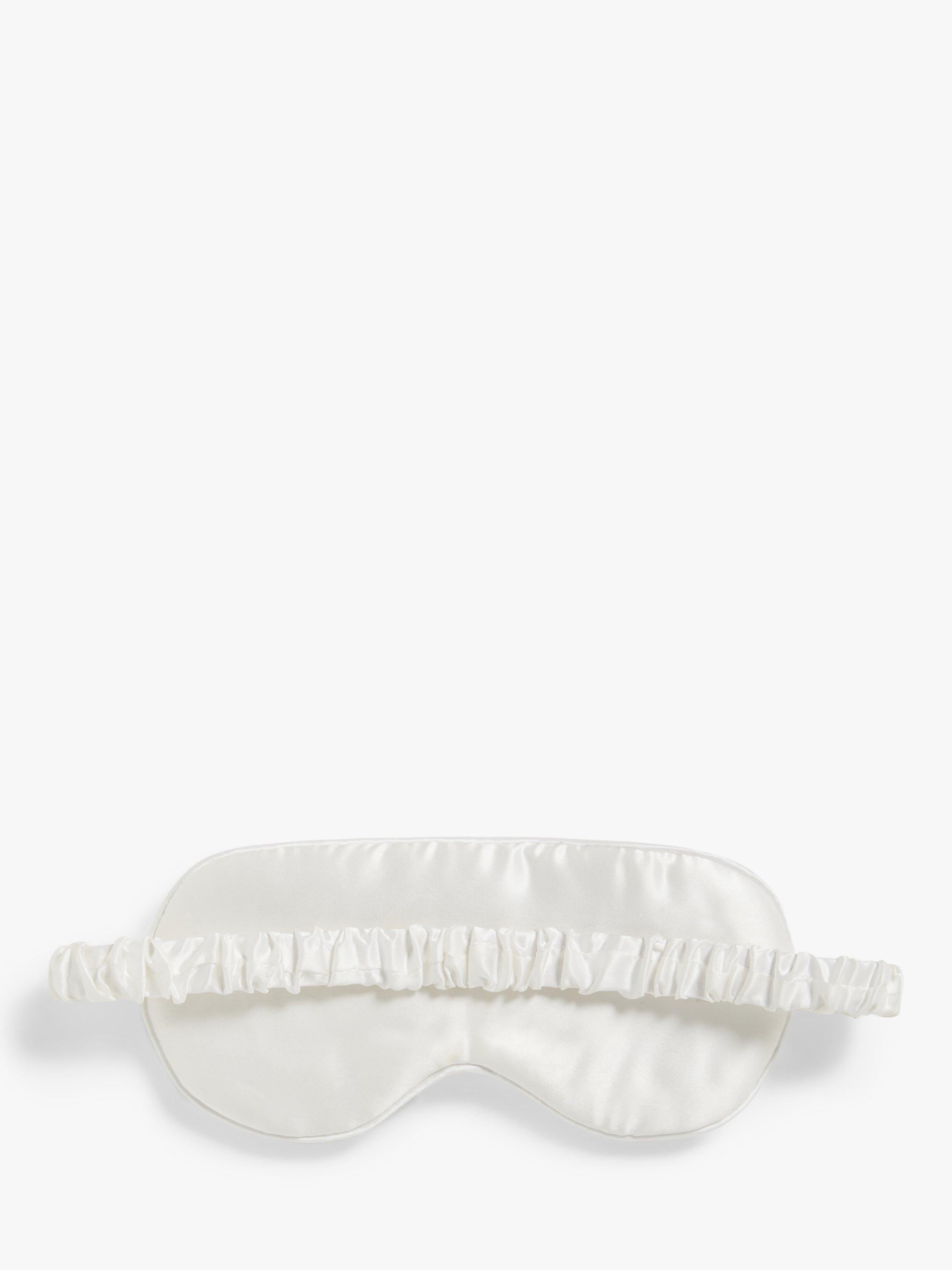 John Lewis silk eye mask white, UK version