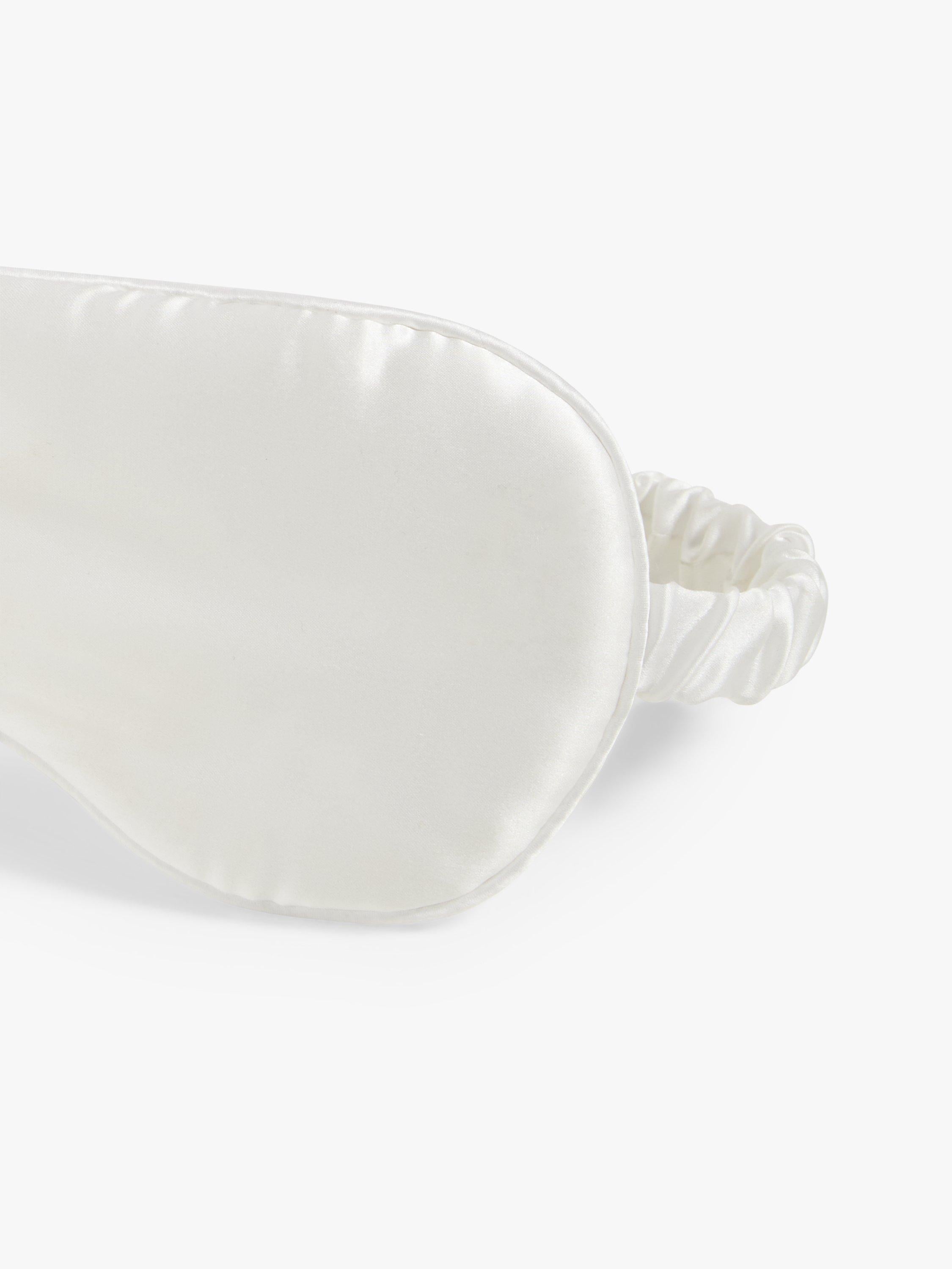 John Lewis silk eye mask white, UK version