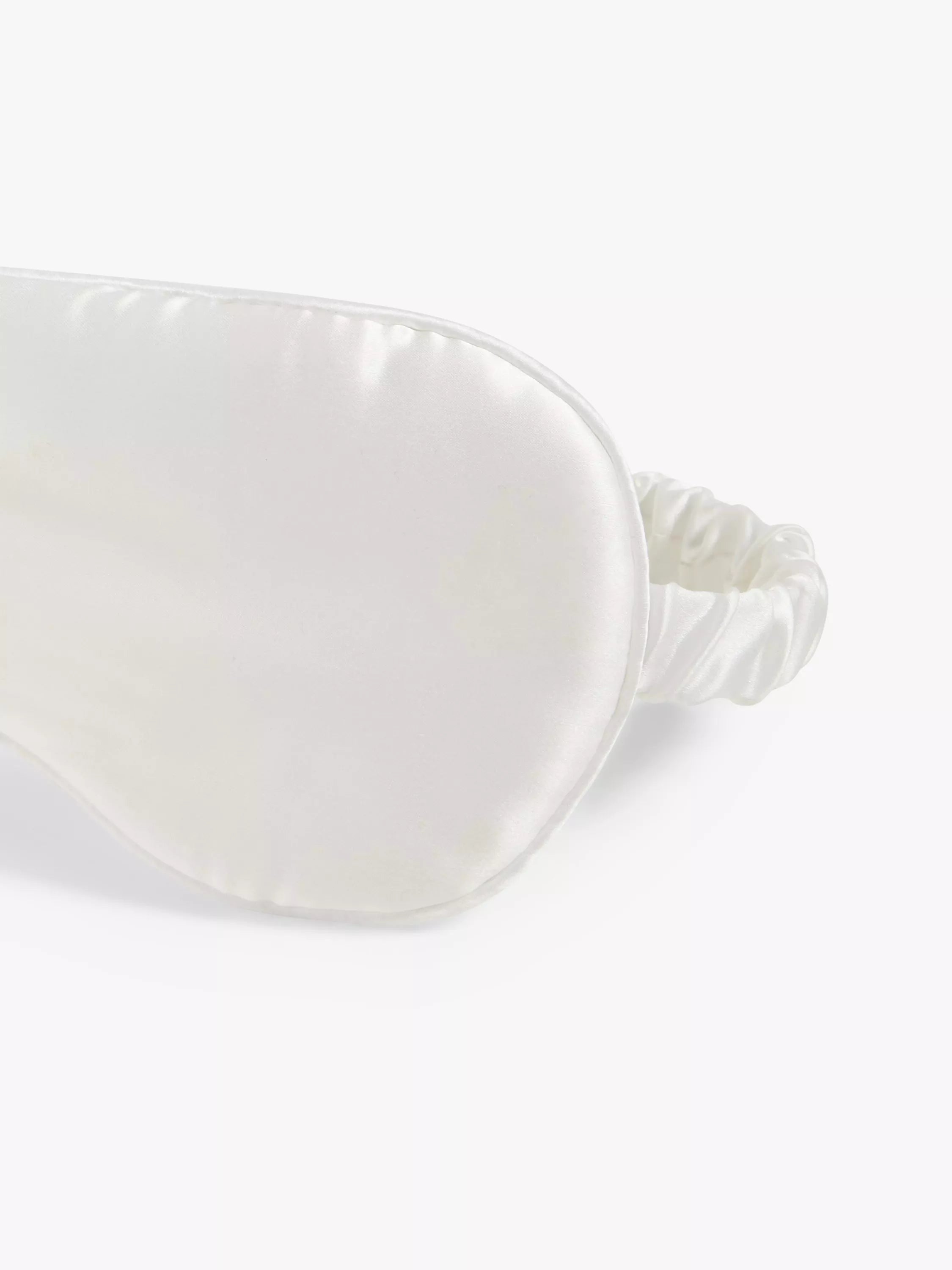John Lewis silk eye mask white, UK version