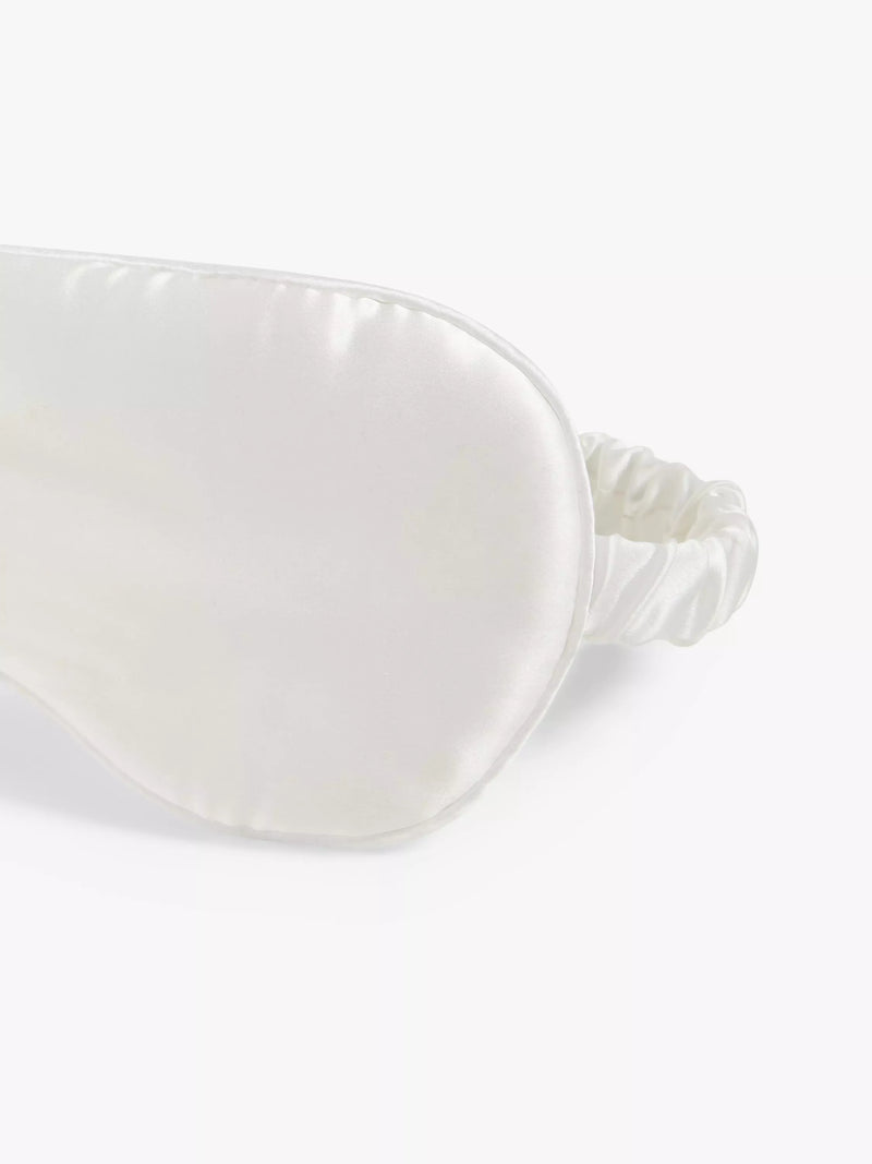 John Lewis silk eye mask white, UK version