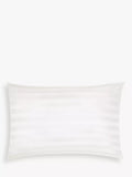 John Lewis Organic Silk Stripe Standard Pillowcase, White