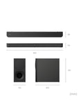 Sony HT-SD40 soundbar with wireless subwoofer - British product
