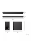 Sony HT-SD40 soundbar with wireless subwoofer - British product