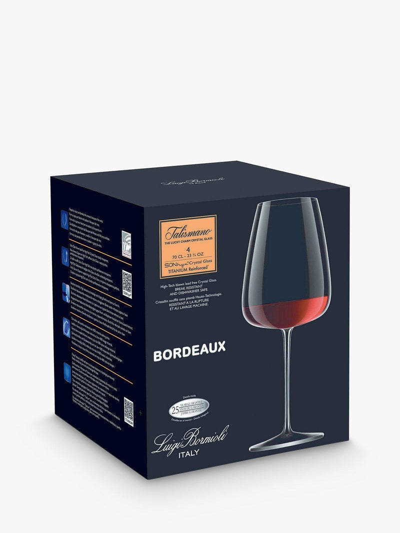 Luigi Bormioli Talismano red wine glass set of 4 700ml (British brand)
