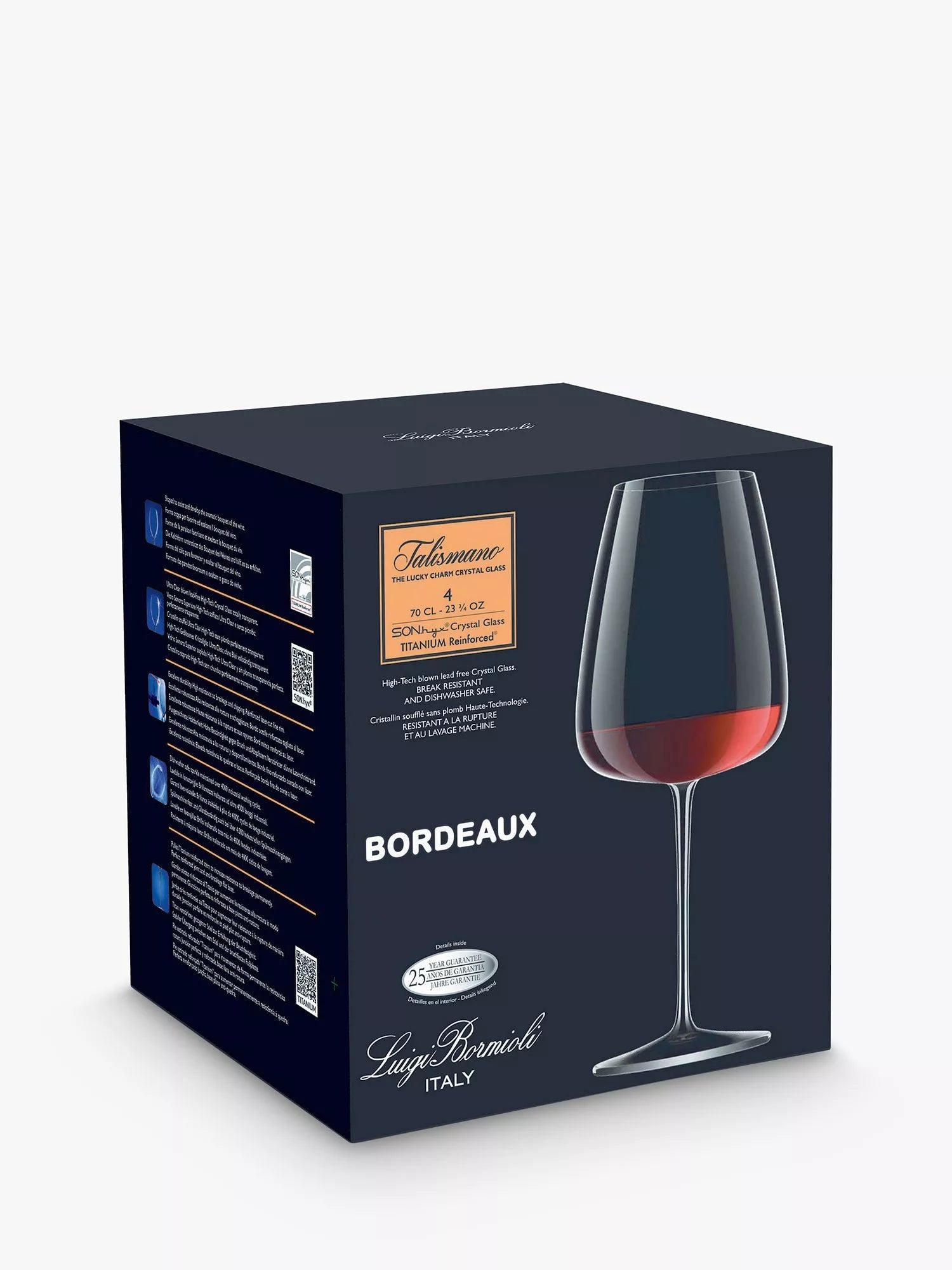 Luigi Bormioli Talismano red wine glass set of 4 700ml (British brand)