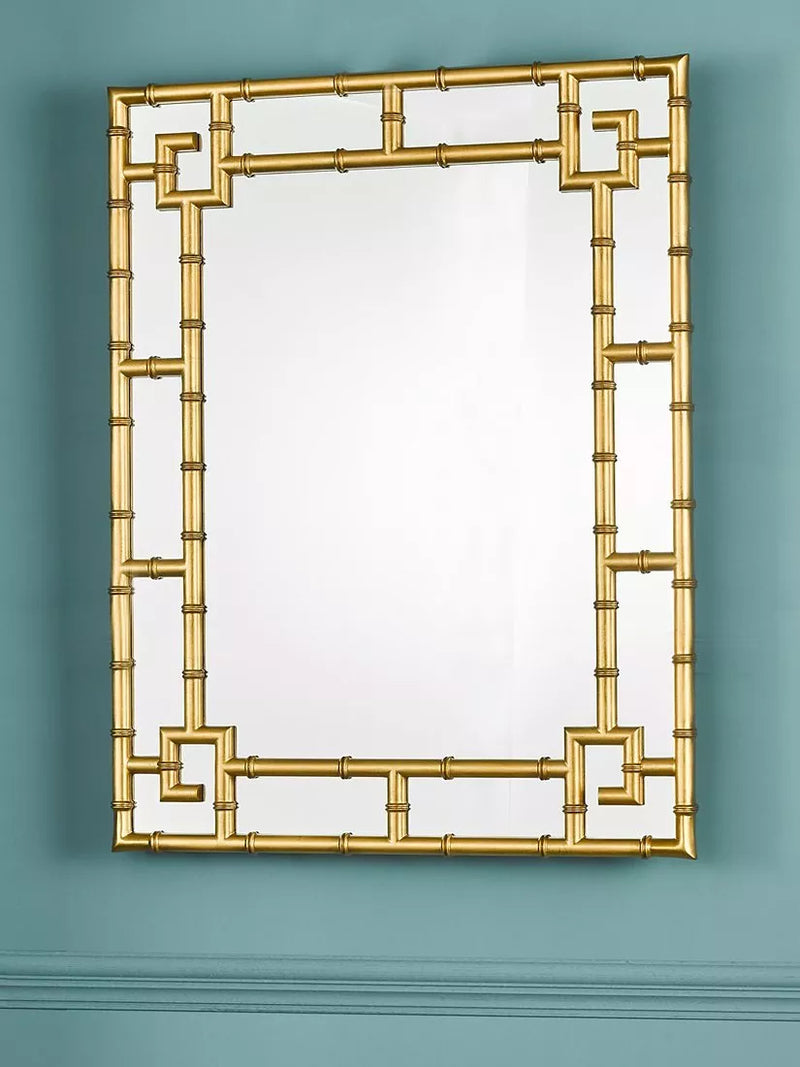 Laura Ashley gold mock bamboo wall mirror 107x81cm (British brand)