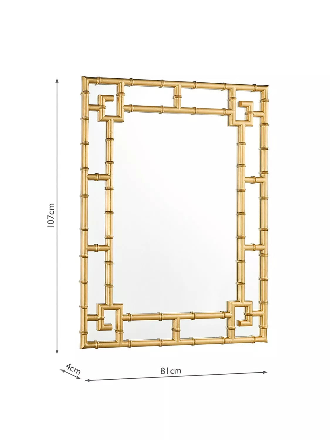 Laura Ashley gold mock bamboo wall mirror 107x81cm (British brand)