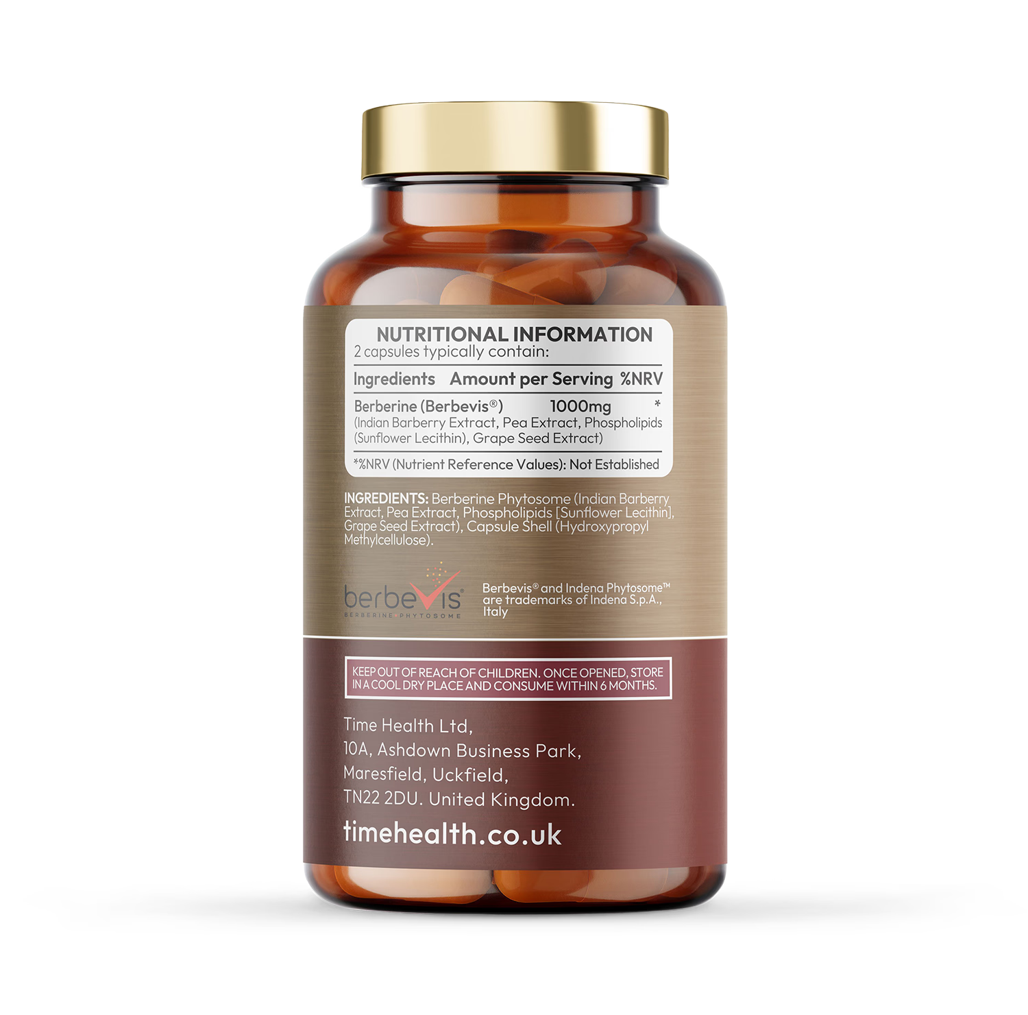 Time Health Berbevis Berberine Phytosome supplement - British product