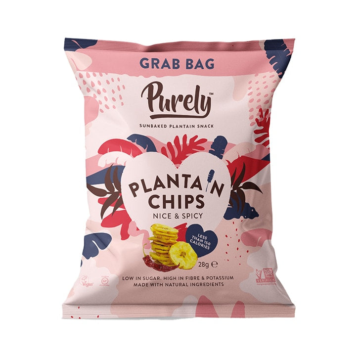 Purely Plantain Chips Nice & Spicy 28g GOODS Holland&Barrett Nice & Spicy  