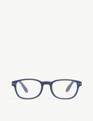 Izipizi rectangle-frame reading glasses +1.5 with clear lenses (British brand)