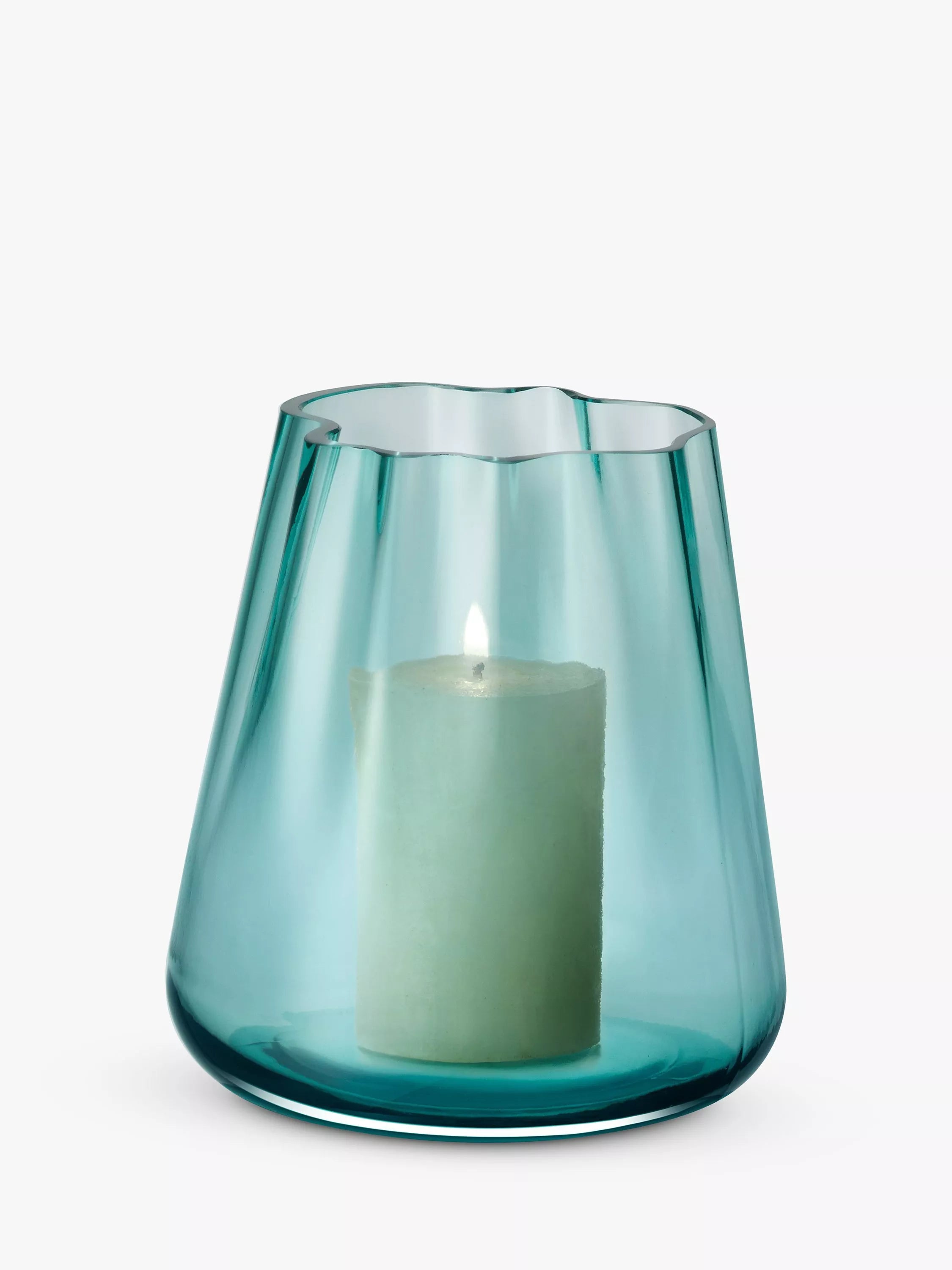 LSA International Lagoon Glass Vase and Lantern H18.5cm, UK version