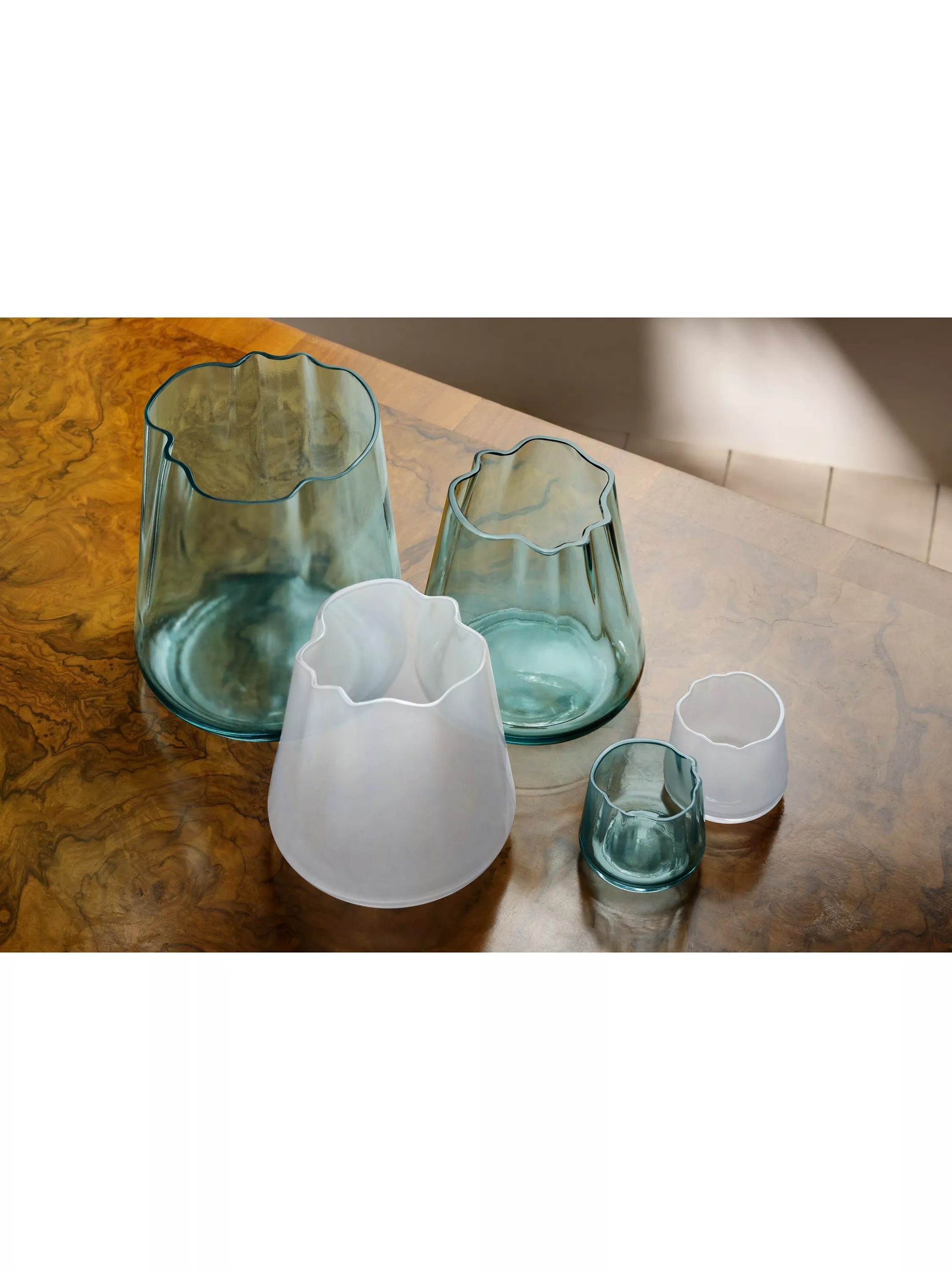 LSA International Lagoon Glass Vase and Lantern H18.5cm, UK version
