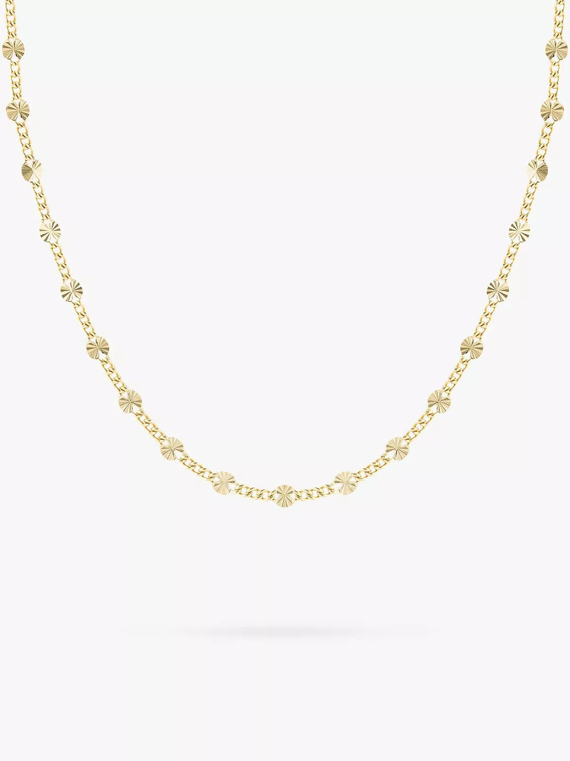 LARNAUTI Diamond Cut Beaded Chain Necklace 46cm