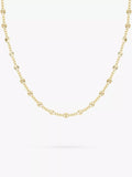 LARNAUTI Diamond Cut Beaded Chain Necklace 46cm