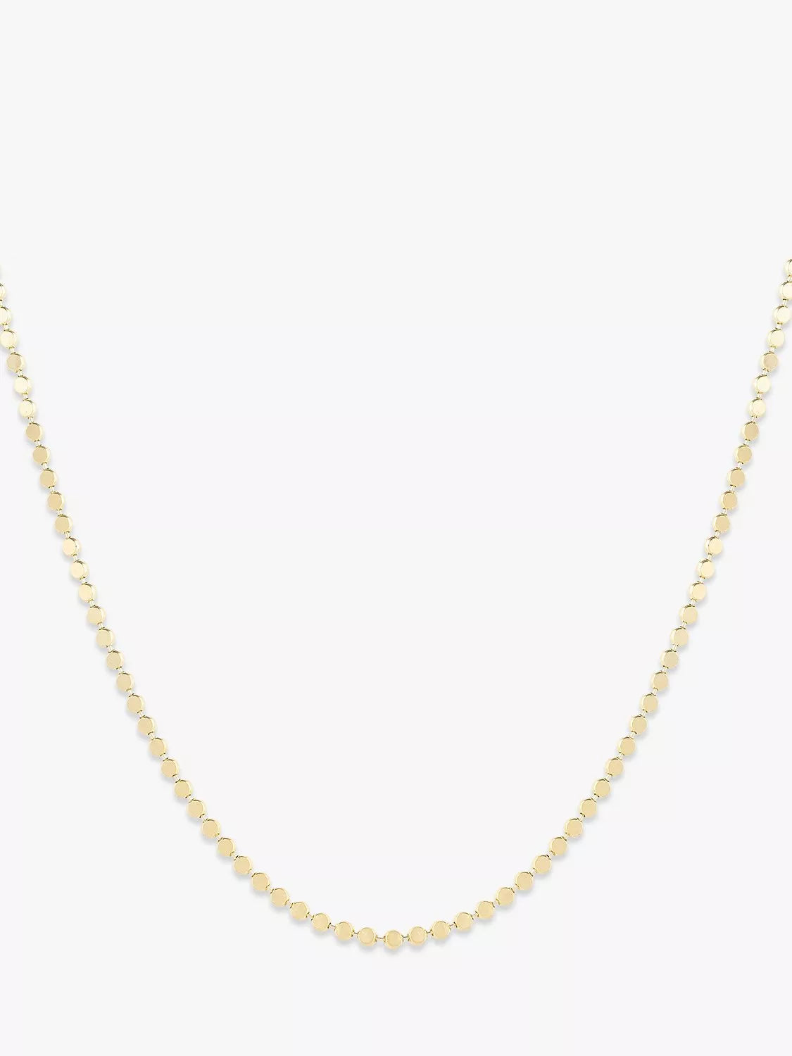 Larnauti gold beaded chain necklace 46cm - British product